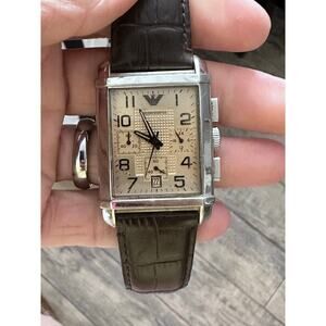 Emporio Armani Men's Classic Chronograph Silver Dial Wrist Watch